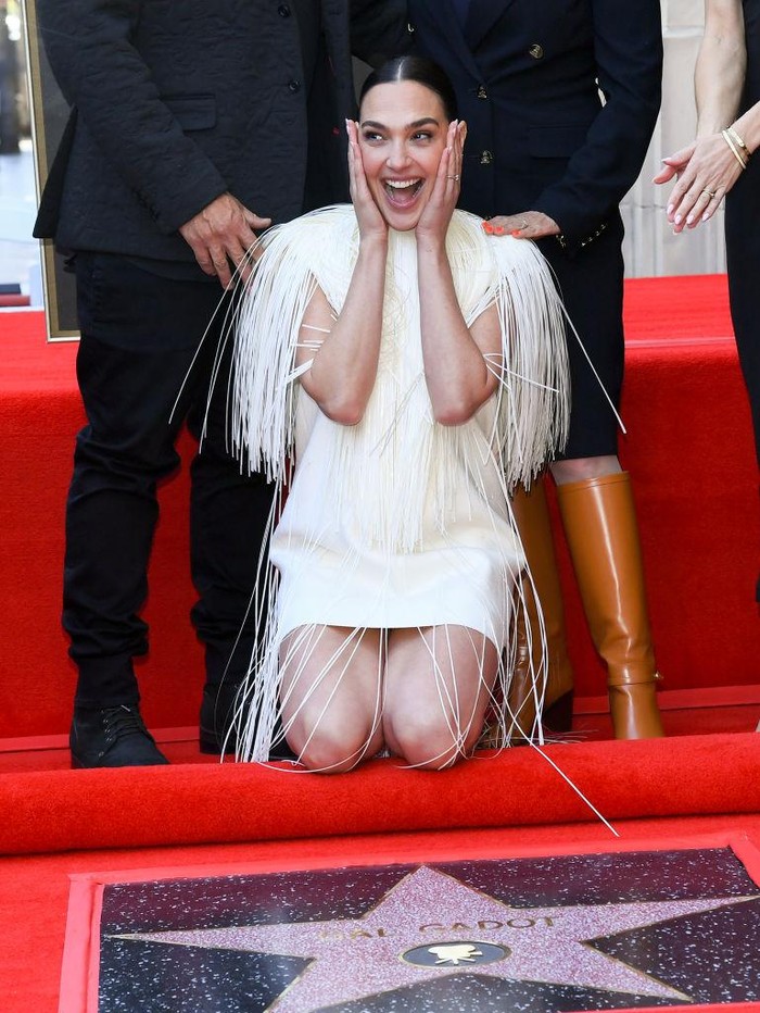 HOLLYWOOD, CALIFORNIA - MARCH 18: (2nd L-R) Vin Diesel, Gal Gadot and Patty Jenkins attend Gal Gadots Hollywood Walk of Fame Star Ceremony in Hollywood, California on March 18, 2025. (Photo by Alberto E. Rodriguez/Getty Images for Disney)