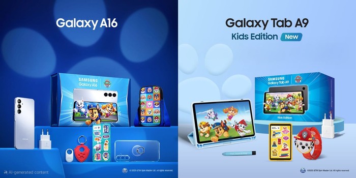 Galaxy A16 dan Tab A9 Kids Edition PAW Patrol