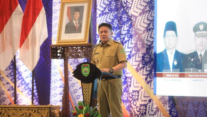 Gubernur Sumsel saat Rakor Forkopimda se-Sumsel di Palembang.
