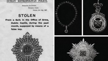 Permata Ordo St. Patrick, yang juga dikenal sebagai Permata Mahkota Irlandia, merupakan seperangkat lambang berhiaskan permata yang dibuat pada tahun 1831 untuk Ordo St. Patrick. Dicuri dari Kastil Dublin pada tahun 1907, permata dan barang-barang lainnya tidak pernah ditemukan kembali, dan pencurian tersebut masih belum terpecahkan. Foto: Boredpanda