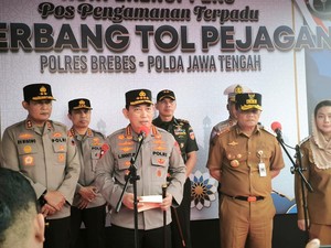 Kapolri Cek Posko Terpadu di Pejagan, Pastikan Mudik Aman