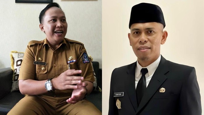 Kepala Bappeda Bone Ade Fariq Ashar dan Kepala BKPSDM Bone Andi Muhammad Guntur.