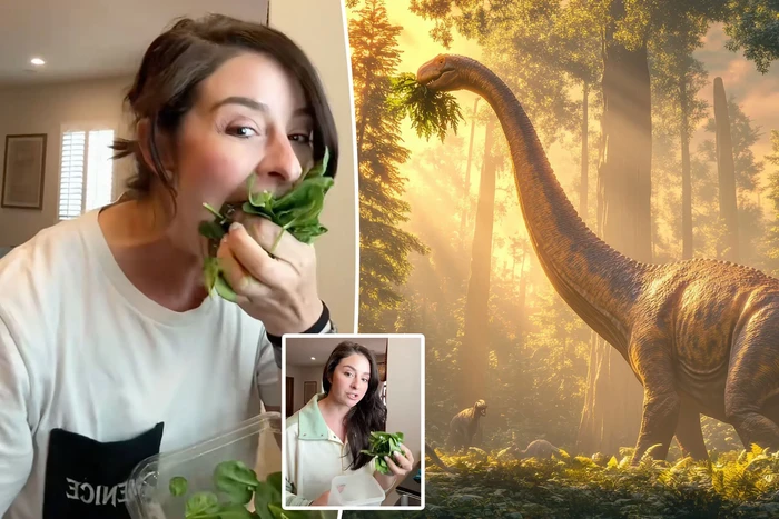Makan Sayur Gaya Dinosaurus Jadi Tren Baru di TikTok