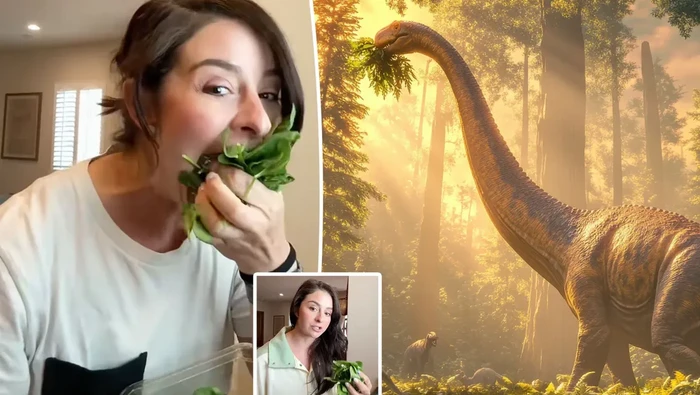 Makan Sayur Gaya Dinosaurus Jadi Tren Baru di TikTok
