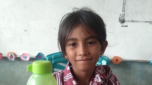 Mendiang Tirzha Jazthiny Evarista Kanni (8), siswi SD GMIT Manumuti. (Dok. SD GMIT Manumuti)