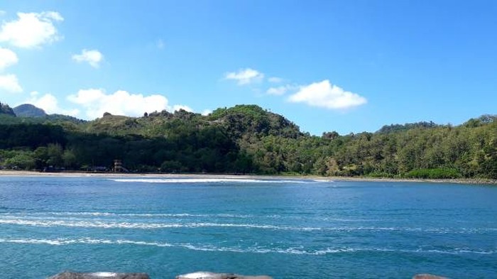 Beutiful wallpaper background of Jetis Beach Cilacap Central Java Indonesia