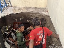Gedung Serbaguna di Bantaran Kali Pepe Ambles 3 Meter, 2 Orang Luka