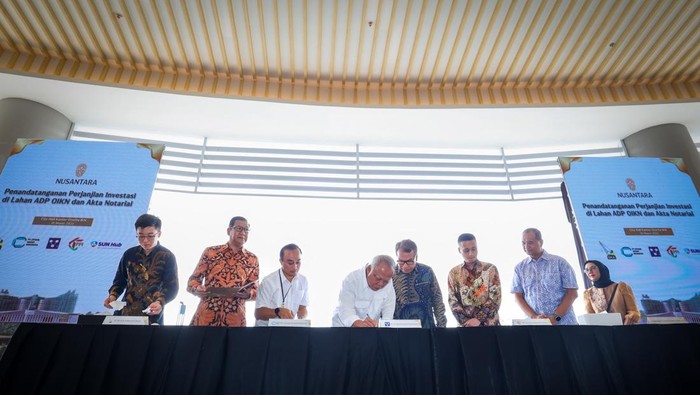 Penandatanganan Perjanjian Pemanfaatan Tanah dan Pengalokasian Lahan Aset Dalam Penguasaan (ADP) OIKN serta Akta Notaria antara OIKN dan lima investor