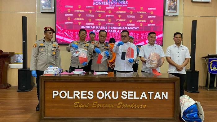 Polres OKU Selatan rilis pelaku perampokan dan pembunuhan tukang ojek