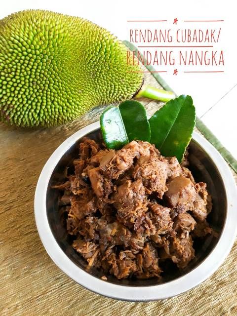 ilustrasi rendang terong, nangka muda, jengkol
