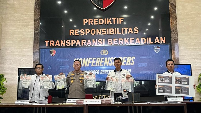 Siber Bareskrim Polri bongkar sindikat scam kripto internasional (Ondang/detikcom)