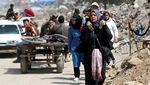 Warga Palestina Ngungsi Lagi Saat Israel Kembali Bombardir Gaza