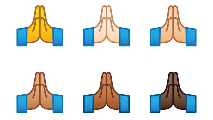 Emoji folded hands
