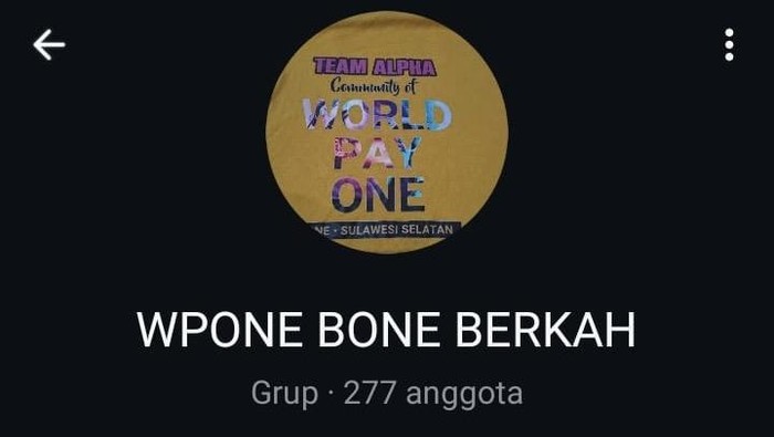 Grup Wpone diduga investasi bodong di Bone.