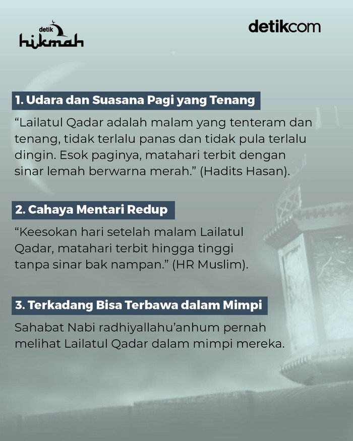 Infografis tanda-tanda malam Lailatul Qadar