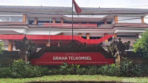 Kantor Regional Bali Nusra Telkomsel di Renon, Denpasar (17/3/2025). (Fabiola Dianira)