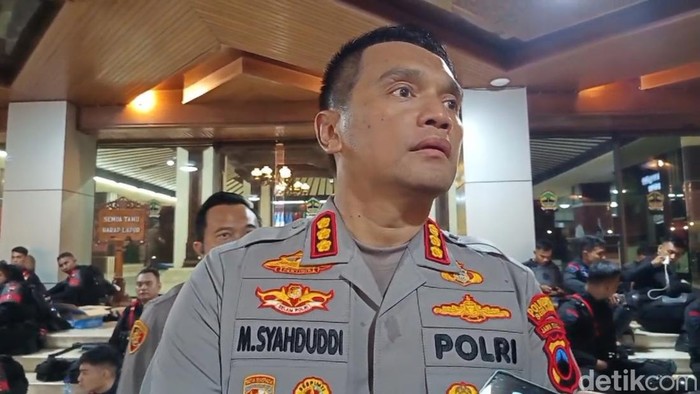 Kapolrestabes Semarang Kombes M Syahduddi di Kompleks Kantor DPRD Jateng, Kamis (20/3/2025).