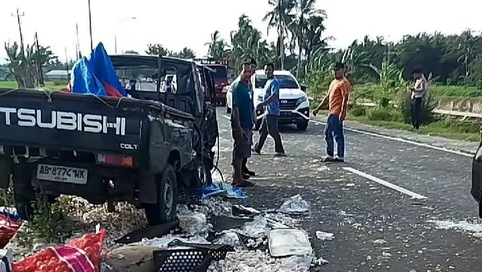 Kondisi TKP usai kecelakaan beruntun di Panjatan, Kulon Progo, Kamis (20/3/2025).