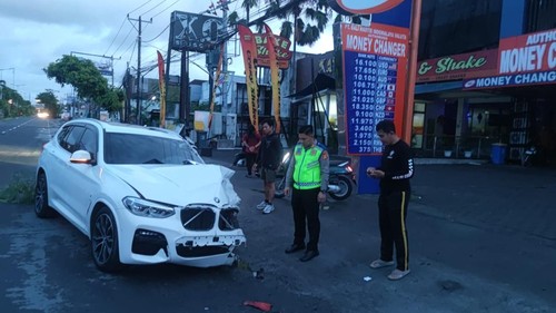 Lokasi kecelakaan yang menyebabkan pemuda asal Jembrana tewas di Jalan Sunset Road, Badung, Bali, Kamis (20/3/2025). (Dok Polresta Denpasar).