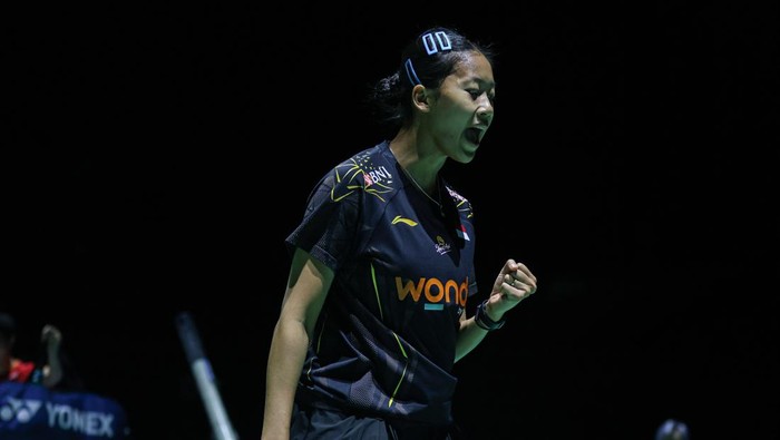 Putri Kusuma Wardani di Swiss Open 2025.