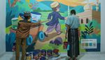 Anak-anak Panti Asuhan Uji Kreatifitas dengan Mural Bertema Ramadan