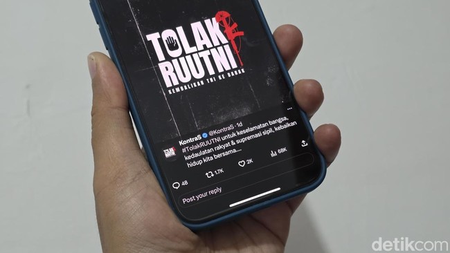 #TolakRUUTNI Menggema Lagi, Warganet Menolak Dwifungsi Militer