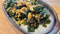 Terakhir ada menu sayur yang cukup unik dan masih jarang ditemukan di resto lainnya. Namanya Don Gedang Megoreng Kecombrang (Rp 28.000). Foto: detikFood