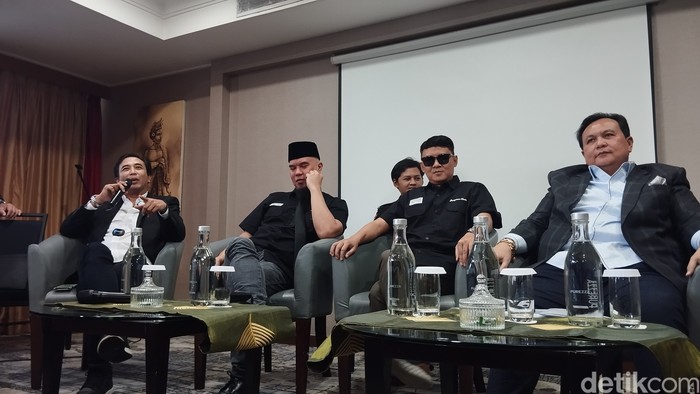 Ahmad Dhani hingga Piyu dalam jumpa pers soal RUU Hak Cipta