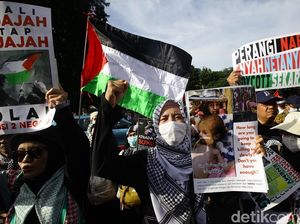 Aksi Bela Palestina di Depan Kedubes AS Jakarta