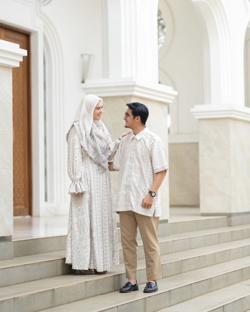 Baju Lebaran coule warna cannoli almond.