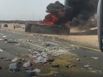Asap Hitam Bus Jemaah Umrah yang Terbakar di Arab Saudi-Tewaskan 6 WNI