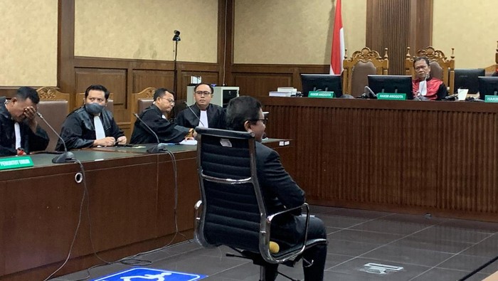 Hasto Kristiyanto di PN Jakpus (Mulia/detikcom)