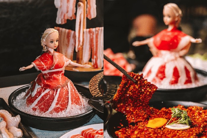 Ini Meat Barbie, Boneka dengan Gaun Irisan Daging Populer di Resto Hotpot Ini Meat Barbie, Boneka dengan Gaun Irisan Daging Populer di Resto Hotpot