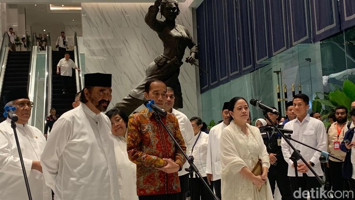 Konferensi pers usai Buka Bersama NasDem.