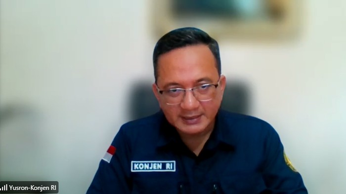 Konjen RI di Jeddah Yusron B. Ambary dalam keterangan pers daring, Jumat (21/3/2025).
