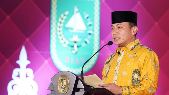 Malam pisah sambut Kapolda Riau di Gedung Serindit Kantor Gubernuran Riau, Rabu (19/3/2025) malam.