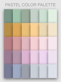 Palet warna pastel.