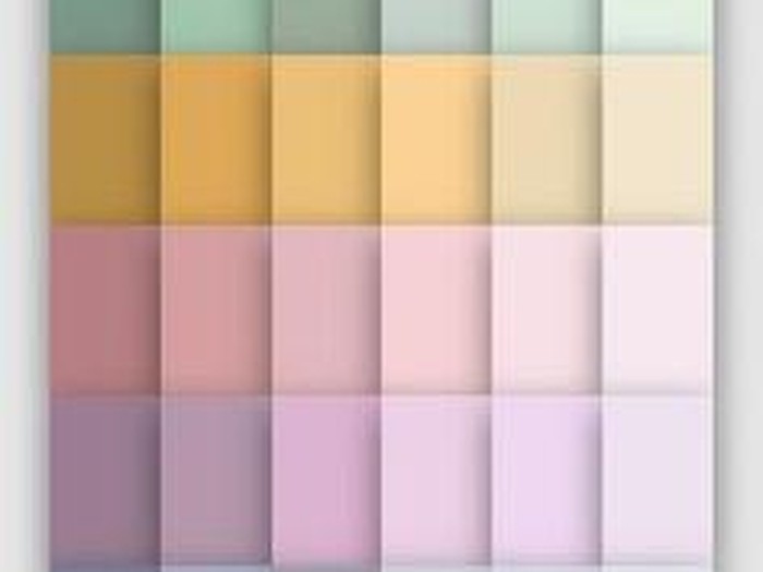Palet warna pastel.