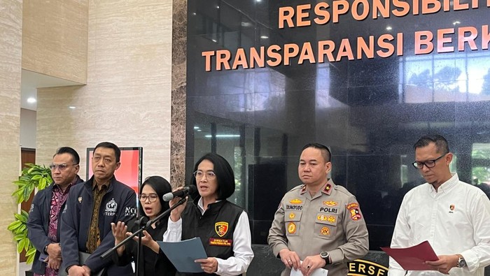 Polri menetapkan satu orang sebagai tersangka kasus tindak pidana perdagangan orang (TPPO) modus scam online di Myanmar. (Rumondang/detikcom)
