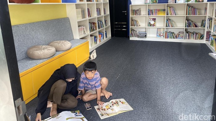 Suasana ruang literasi anak di Jogja, Jumat (21/3/2025).