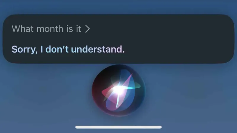 Tampilan Siri Apple Ketika Kesulitan Ditanya Bulan apa sekarang