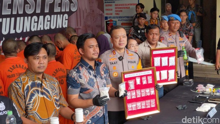 Tersangka narkoba yang diamankan Polres Tulungagung