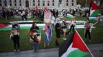 Warga Chili Turun ke Jalan Dukung Palestina