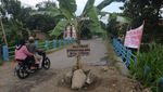 Jalan Klaten-Gunung Kidul yang Rusak Ditanami Pohon Pisang