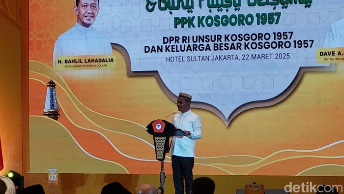 Ketum Partai Golkar Bahlil Lahadalia menghadiri acara buka bersama yang diadakan PPK Kosgoro 1957. Foto: Fadil/detikcom.