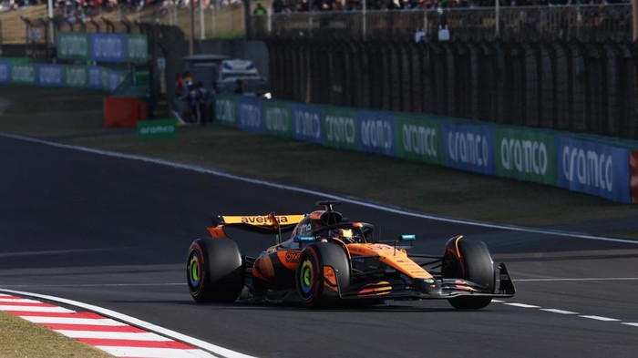 Formula One F1 - Chinese Grand Prix - Shanghai International Circuit, Shanghai, China - March 22, 2025 McLarens Oscar Piastri during qualifying REUTERS/Go Nakamura
