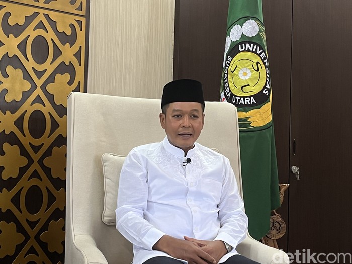 Rektor USU Muryanto Amin. (Kartika Sari/detikSumut)
