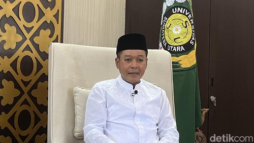 Rektor USU Muryanto Amin. (Kartika Sari/detikSumut)