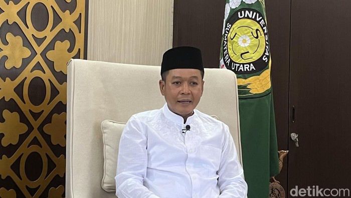 Rektor USU Muryanto Amin. (Kartika Sari/detikSumut)