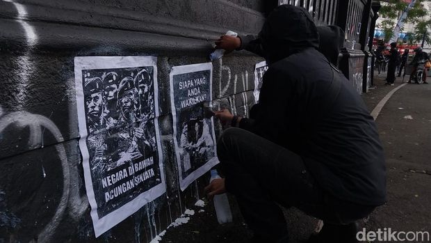 Demo UU TNI di Kota Malang